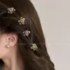 Pinza pequeña de metal con forma de flor para el pelo, para mujer, con forma de clip lateral, para el pelo, para la cabeza, tamaño pequeño, mini flequillo, horquilla con forma de tiburón
