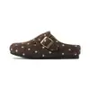 Mocasines de Cuña Oculta con Lunares Franceses para Mujer 2026 Otoño Nuevo Estilo Hebilla de Cuero Correa Casual Zapatos Birkenstock Versátiles Cómodos Zapatos para Mujer