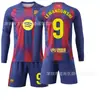 2526 Uniforme de Fútbol de Casa de Manga Larga del Barcelona No. 10 Camiseta Yamal No. 9 Lewandowski Set Nuevo de Invierno Otoño