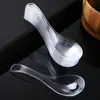 Cucharas desechables, empaquetadas individualmente, grado alimenticio, cucharas soperas de plástico engrosado, cucharas comerciales para llevar, cucharas de postre