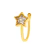 El más vendido en Europa y América, pinza para la nariz sin perforación con circonita incrustada de cobre, forma de U, estrella, corazón, corona, aro para la nariz, accesorio para la nariz sin perforación, joyería de piercing