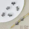 Nuevo estilo chino Plata del Tíbet aleación de tres vías cuentas sueltas Cuentas sueltas DIY Accesorios de cuentas hechos a mano Pulsera Collar Materiales para joyería