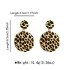 Pendientes Colgantes de Acrílico con Estampado de Leopardo E14207 para Mujer, Aretes de Botón de Personalidad de Nicho Transfronterizo, Pendientes Elegantes de Lujo Ligero de Gama Alta