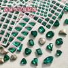 Promoção quente acessórios de unha Esmeralda Super Brilho coração torto machado Gota d'água de diamante quadrado gordo borboleta Acessórios de unha de Natal atacado