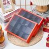 Caja de Embalaje para Galletas Naranja de 12 Compartimentos Caja de Regalo Transparente Galleta Crujiente de Copo de Nieve Horneada Pastel de Frijol Mungo Caja de Regalo Hecha a Mano