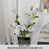 Estilo Ins Nieve Azul Artificial Paisajismo Flor Falsa Arreglo Floral para Salón de Bodas Fondo Decorativo Materiales Florales Decoración del Hogar Materiales Florales