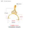 Colgante Hebilla Clip Bolita Corona Plata S925 con Diamantes Pequeño Fresco Moda Clip Hebilla Cabeza Colgante Passepartout