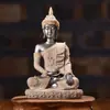 Artesanato Pedra Arenito Sudeste Asiático Buda Sentado Resina Ornamentos Escultura Decoração de Casa Ornamentos Artesanato Presentes Atacado Zen