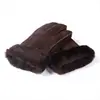 Luvas de Lã com Couro Integrado, Forradas com Lã e Espessas para Aquecimento, Luvas de Ciclismo de Outono e Inverno, Luvas Unissex