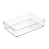 Caja de almacenamiento con cajón de escritorio, separada para vajilla de cocina, papelería, acabado, caja pequeña, compartimento de plástico PET transparente, artefacto