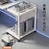 Suporte para gabinete de computador, base telescópica móvel espessa, suporte para gabinete de mesa, prateleira de resfriamento com capacidade de carga para impressora