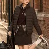 Chaqueta de algodón acanalado para mujer, estilo corto, nueva colección 2026, de alta gama y moderna, casual, entallada a la cintura, prenda de abrigo de color liso para otoño e invierno