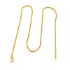 Cadena delgada de 45 cm chapada en oro para mujer, ola de agua, collar retorcido de moda para mujer, collar oruga, fabricantes de joyería al por mayor