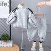 Cardigan de Dos Piezas para Niños Primavera y Otoño 2025 Nuevo Color Sólido Cuello Chaqueta para Bebé Manga Larga Infantil Moda Moda Lote