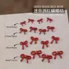 [Estilo Picante] Joyería para Uñas Francesas con Lazo de Leopardo Mini Lazo de Vino Joyería de Pintura de Aleación