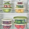 Caja de conservación fresca al por mayor grado alimenticio para el hogar calentamiento en microondas fruta lonchera caja sellada almacenamiento en refrigerador lonchera