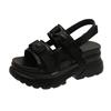 Plus size Sandálias Femininas 2024 Verão Novo Sapatos de Plataforma de Sola Grossa Internet Esportes Celebrosos Sapatos Femininos Casuais de Praia Romana