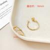Anillo de oro de 14 quilates chapado en color, anillo de perlas de oro real, anillo de joyería hecho a mano DIY, material para accesorios de anillos