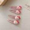 Horquilla para el cabello de corazón para niña, linda, de gatito KT, clip bb, clip para flequillo lateral, clip para cabello suelto, clip para cabello quebrado, accesorios para el cabello de estudiante, tocado