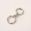 Chaveiro de Liga + Fivela de Mola de Ferro Duplo Anel Chaveiro Chaveiro DIY Pingente de Boneca Criativo Anel