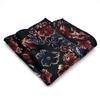 Calças com Bolso de Aba de Flor Grande Quadrado, Terno Formal de Cavalheiro Moderno Masculino para Negócios, Casamento, Smoking, Decoração de Jantar de Etiqueta Lenço Quadrado Pequeno