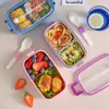 Fiambrera Sellada con Compartimentos de Acero Inoxidable 304 para Estudiantes y Trabajadores de Oficina en Cafeterías, Fiambreras de Plástico, Cajas para Ensaladas, Cajas para Conservar
