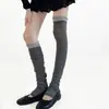 Calcetines altos de algodón con puño, bloques de color, estampado de burbujas, patchwork, apilados, estilo japonés, versátiles, sin pie, para primavera/otoño