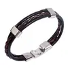 Jóias de estilo coreano por atacado moda versátil pulseira trançada de couro de vaca fornecimento direto de fábrica fornecimento estável pulseira de couro genuíno