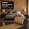 Pegatinas de Pared 3D Estéreo Madera Autoadhesivas PVC Rejilla Ranurada Decoración de Superficie para Sala de Estar Pegatinas de Pared Decorativas Impermeables y a Prueba de Humedad