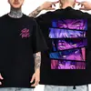 2025 Nueva Camiseta Kpop Demon Slayer Saja Boys Harajuku Cuello Redondo Casual Camiseta de Anime Top Camiseta Unisex Original