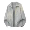 Cardigan Suéter Aran Tricotado Masculino Casal Camisa POLO Jaqueta Cardigan Ponto Trançado Estilo Old Money Fábrica Transfronteiriça Venda por Atacado