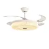 Nueva Luz de Ventilador Moderna para Sala de Estar Estilo Vintage Crema Protección Ocular Silenciosa Viento Fuerte Simple para Dormitorio Comedor Luz de Ventilador Eléctrico