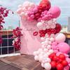 Arco de Guirnalda de Globos para el Día de San Valentín Compromiso Boda Fiesta Vino Tinto Globos Rojos Arco de Globos de Látex Venta al por Mayor