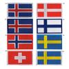 Bandera de Tela Bordada de los Cinco Reinos Escandinavos Islandia Noruega Sueco Danés Finlandés Suizo Brazalete Velcro Sello