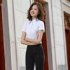 Azul Manga Corta Taller de Fábrica Ropa de Fábrica Estudio de Fotografía de Ropa Camisa Profesional para Hombres y Mujeres Camisa de Color Sólido Uniforme