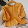 Camisa de Chifón de Alta Gama con Cuello Redondo para Mujer, Nuevo Estilo Verano 2026, Top Holgado, Falda Larga de Cintura Alta para Mujer Petite