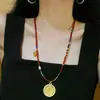 Collar de Diseño de Carniola Natural Transparente como el Hielo y Lapislázuli Cadena para Suéter de Alta Calidad