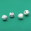 Plata Pura 999 Plata de Ley Accesorios Cuentas de Loto Cuentas Espaciadoras Cuentas para Cintura Cuentas Sueltas Loto Multicapa Cuerda de Cuentas Hecha a Mano DIY