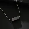 2026 Nuevo Collar Colgante Transfronterizo de Acero de Titanio con Grabado Láser, Collar Sencillo de Acero Inoxidable para Hombres y Mujeres, Estilo Minimalista