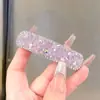 Nuevo Pasador Estilo Coreano Moda Clip Lateral de Diamantes Completos Súper Brillante Gama Alta Clip Sencillo para Flequillo Clip Bb Accesorio para el Cabello Transfronterizo