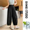 Pantalones tipo linterna azul marino para mujer, nuevo estilo 2026, pantalones de pierna ancha con caída fluida, adecuados para primavera y otoño, diseñados para hacer que las figuras menudas parezcan más delgadas, y son cropped hasta el tobillo