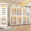 Armario de acero de estilo moderno para ropa de bebé, estable y duradero, a prueba de polvo, colgable, armario modular con almacenamiento compartimentado