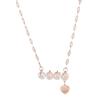 Pendientes de Letra Amor Oro Rosa Acero Titanio Pendientes para Mujer Pendientes No Descolorables con Diamantes Diseño de Nicho Gancho para Oreja de Moda