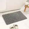 Alfombrilla de suelo de microfibra de terciopelo tipo caparazón de tortuga alfombrilla absorbente para puerta de baño alfombrilla antideslizante para baño alfombrilla de puerta lisa simple
