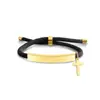 Pulsera Personalizada Publicidad Transfronteriza Logo Personalizado Multicolor Cruz Regalo Navideño Pulsera Trenzada Grabada de Acero de Titanio