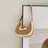 Bolsa de Pelúcia Fofa Estilo Coreano Outono Inverno Nova Moda Feminina Patchwork Camurça Pelúcia Bolsa de Ombro Versátil de Mão