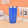Amazon Taza de Hielo de Acero Inoxidable 304 Color Sólido Simple Aislamiento Térmico Taza para Cerveza Fría Boca Ancha 20oz Taza para Coche