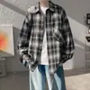 Comercio exterior transfronterizo, cuadros, primavera y otoño, estilo americano, nueva chaqueta de camisa para hombre y mujer, manga larga, estilo Hong Kong, holgada, casual, top retro