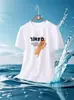 Comércio Exterior Malha Solta Respirável Tamanho Grande Manga Curta Esportiva Secagem Rápida Gola Redonda Camiseta Marca Tendência Seda de Gelo Camiseta Masculina Verão Atacado