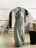 Jeans Retro Desgastados Rasgados Cuidadosamente Seleccionados para Mujer, Pantalones Wutong de Pierna Ancha Recta de Cintura Alta para Verano